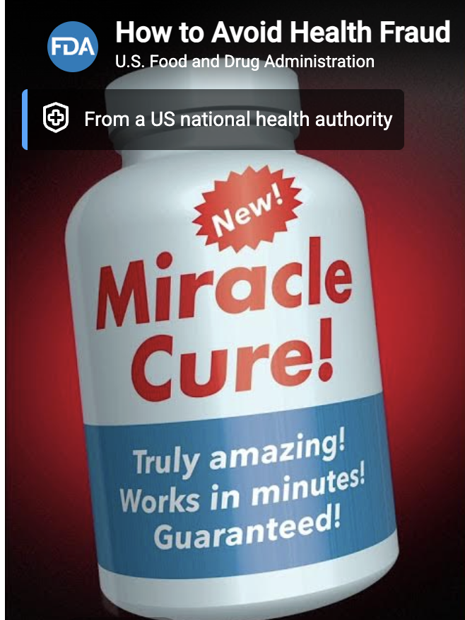 FDA: How to spot health fraud — FDA-flagged